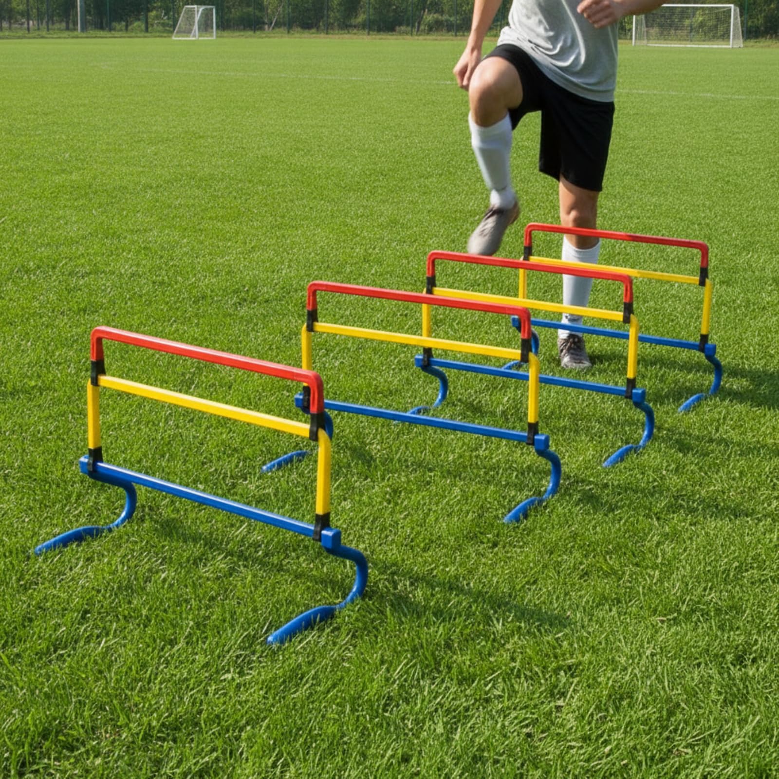 5 Pezzi Ostacolo per Agilità | Resistenti, Ostacolo Pieghevole, Portatile, per Preparazione sportiva, Atleti, Allenatori