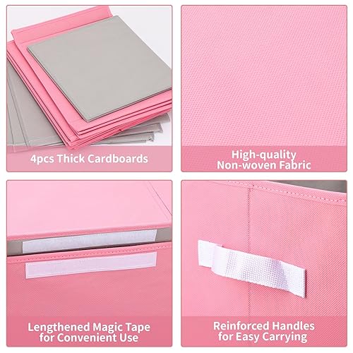 Miniatura 4 de Fixwal Organizador de almacenamiento de juguetes para niñas, caja de juguetes extra grande para niños, divisor plegable y extraíble para guardería,