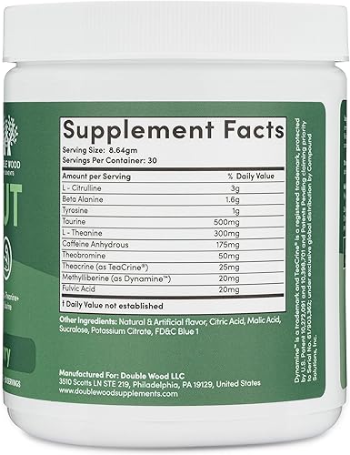 Miniatura 3 de Polvo de preentrenamiento para hombres y mujeres (30 porciones de cafeína, beta alanina, L-citrulina, dinamina, L-teanina, taurina, teacrina y más)