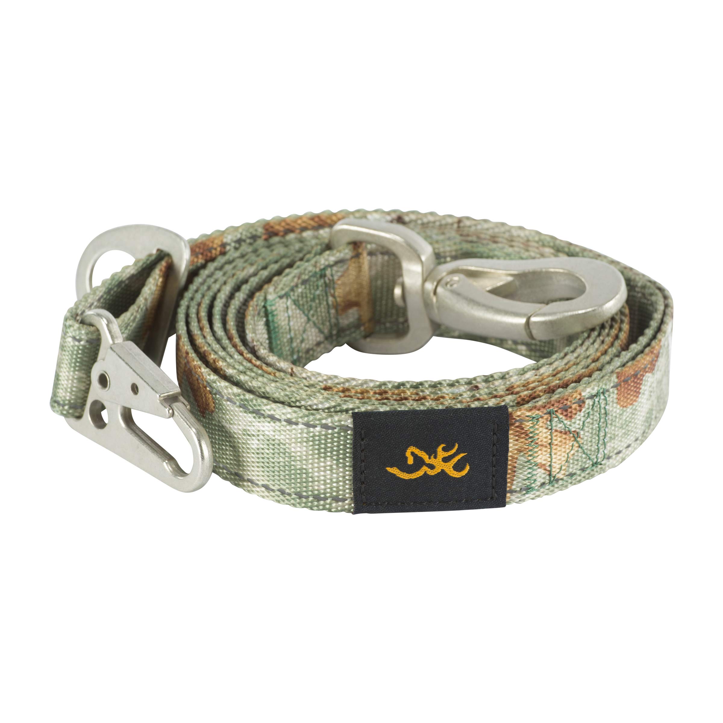 BrowningPet Leashes, Classic Webbing Camo Leash, 6ft x 1in, OS, RT Xtra Olive