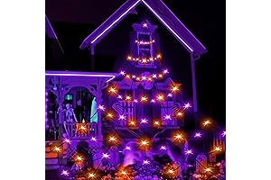 Halloween Spider Web Lights Outdoor Decorations