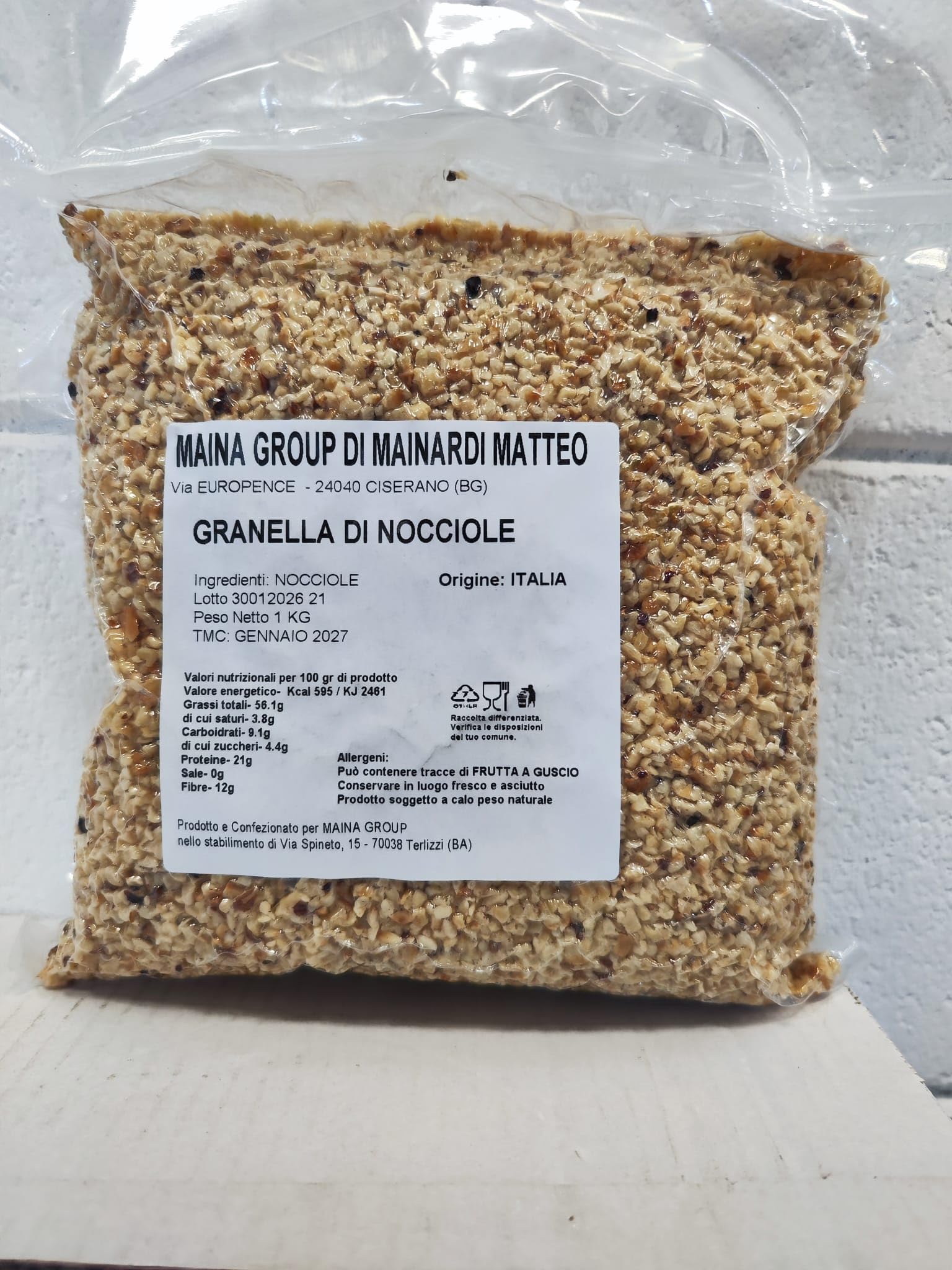Maina Group | Granella di Nocciole, Origine Italia, 1 KG,
