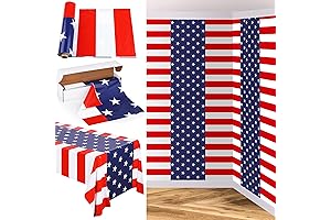 4th of July Patriotic Tablecloth, 1200 Inch by 54 Inch