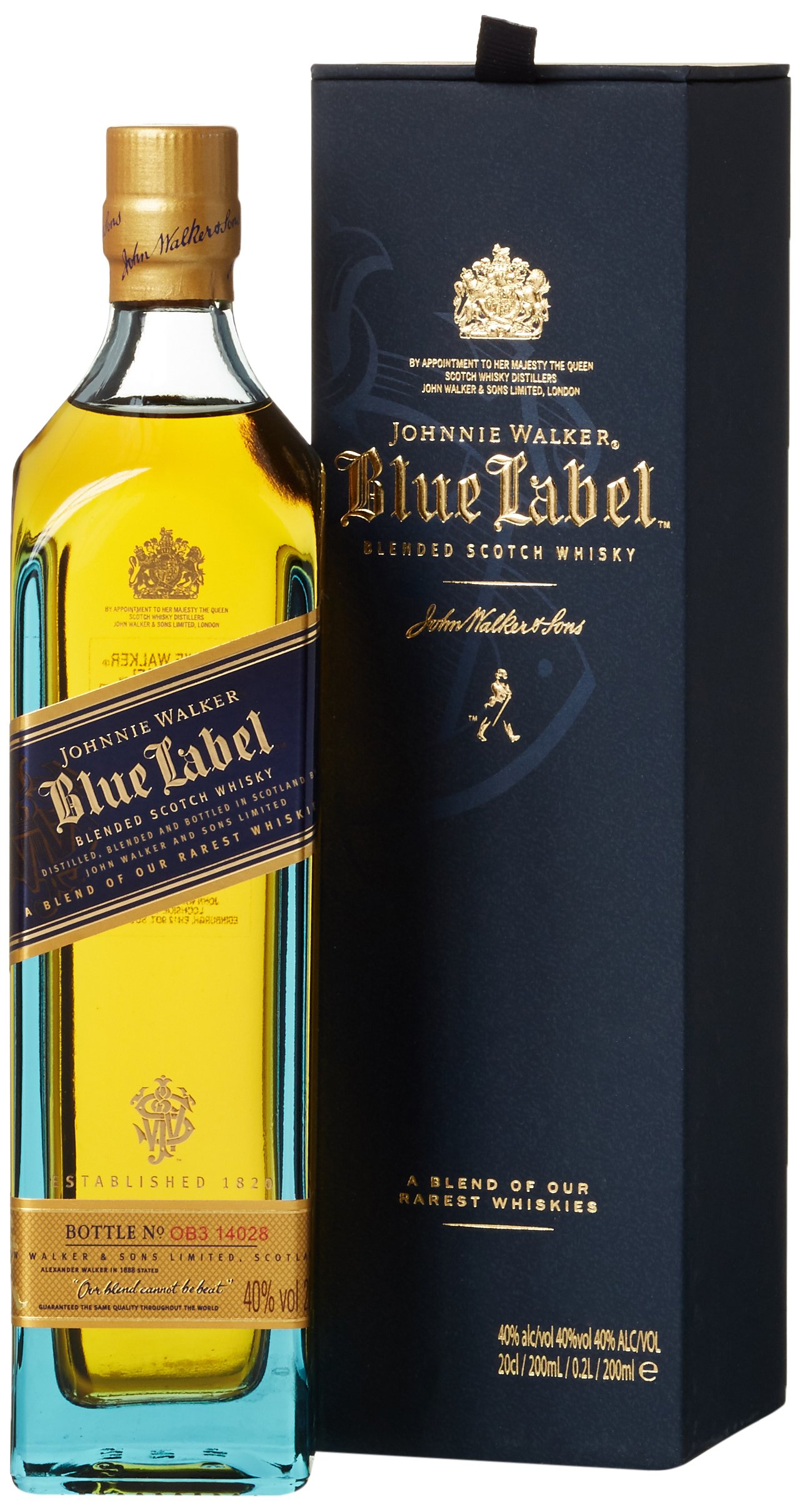Johnnie Walker Blue Label Blended Scotch Whisky (1 x 0.2 l)