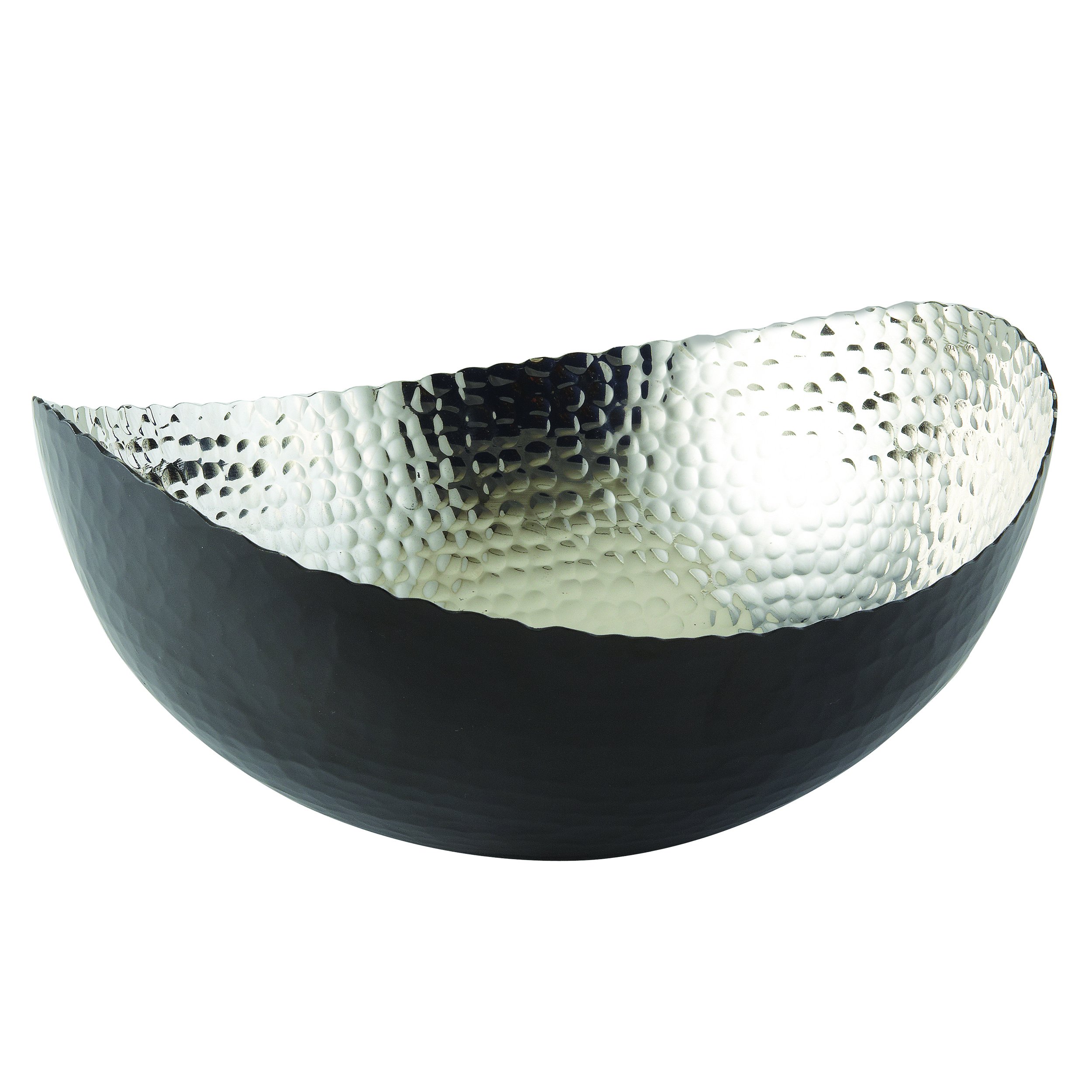 Elegance72074 Eclipse Bowl, 10" x 9.75", Black/Silver