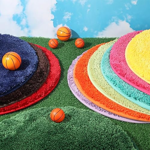 Miniatura 2 de Tapetes infantiles de 18 pulgadas, para asientos circulares, multicolor, redondos, suaves y cálidos, cojines para aula, biblioteca, actividad,