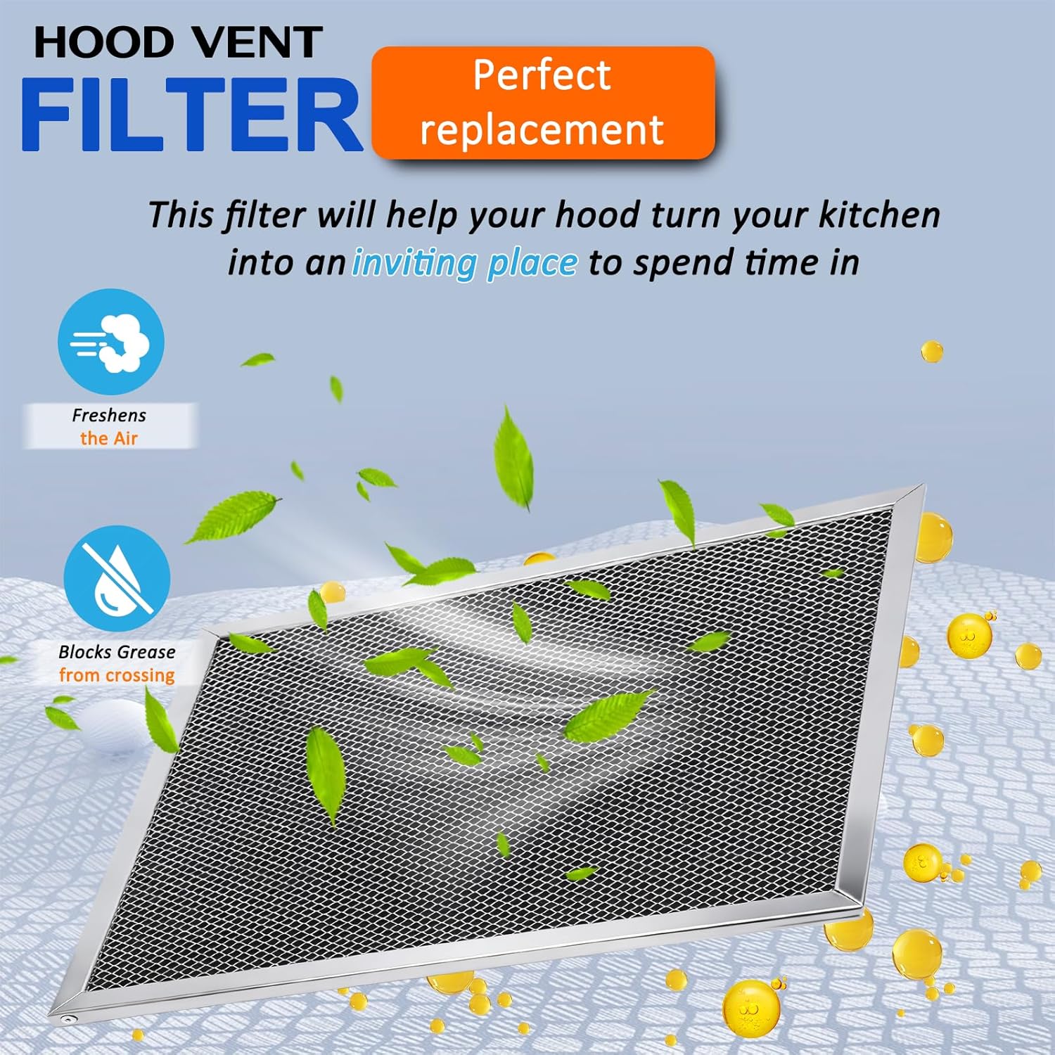 4-Pack 97007696 Range Hood Grease Filters, 8.75" x 10.5" x 0.4" - Upgraded Stainless Steel Frame & Aluminum Mesh Charcoal Combo, Compatible with Bro.an Range Hood (Replaces 97005687 & 6105C)