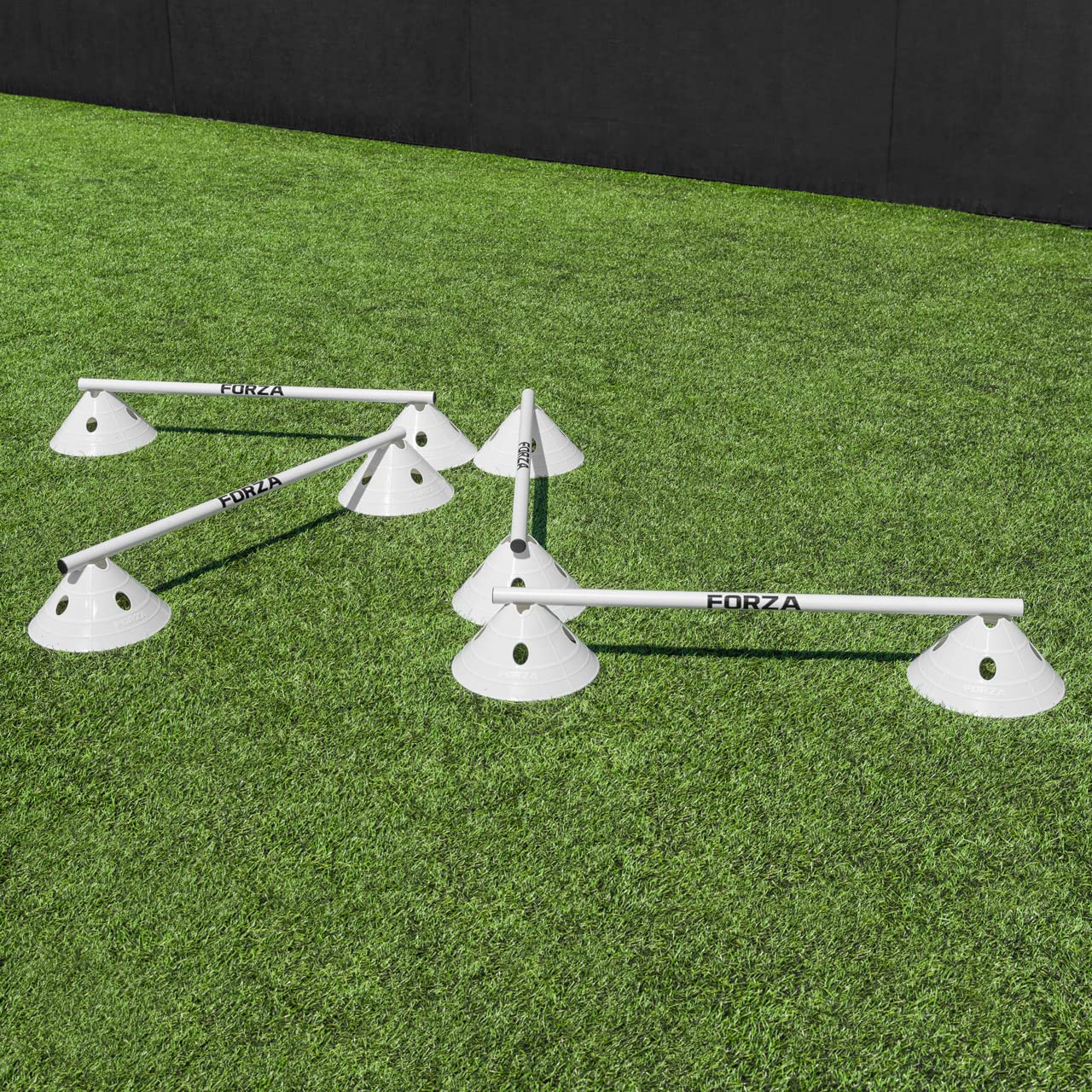 FORZA Plots De 51 Cm [4 Couleurs] - Lot De 4/8 Cônes Sport Haute Visibilité Pour Entraînement Agilité Et Vitesse