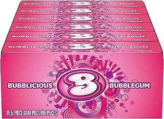 Bubblicious Bubblegum Gum, 18 Packs of 5 Pieces (90 Total Pieces)