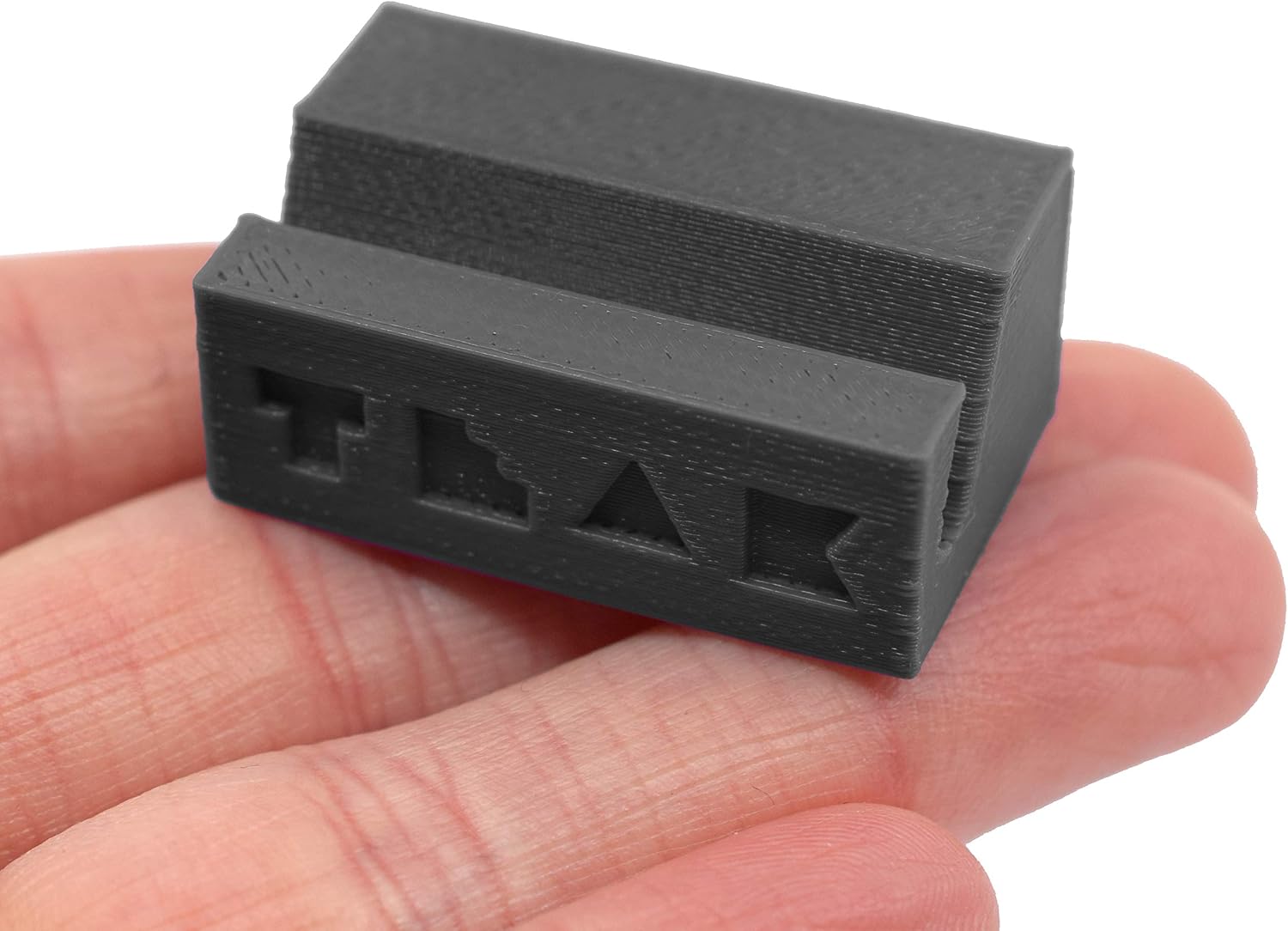 Teak Tuning Fingerboard Holder, Slate Gray Colorway - Rectangular Fingerboard Stand - Made in The USA