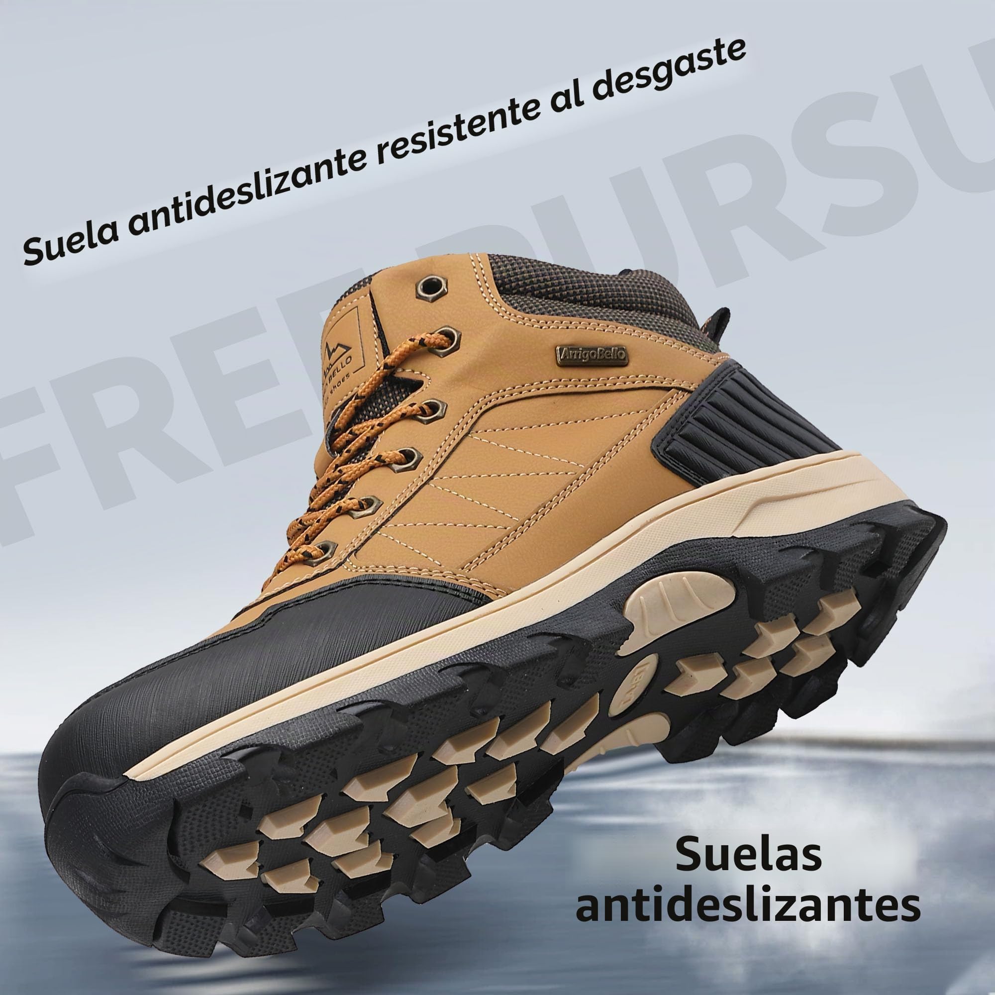 ARRIGO BELLO Botas Hombre Invierno Botines Montaña Cálido Antideslizante Trekking Nieve Zapatos Talla 41-46