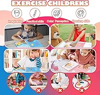 Vista 6 de Paquete de 5 libros de colorear de agua reutilizables para niños pequeños, juguetes de libros de garabatos de agua, pintura con libros de agua