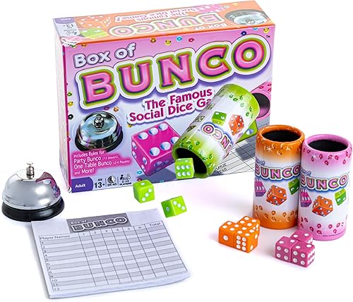Continuum Games - Caja de juego Bunco, dados multicolor