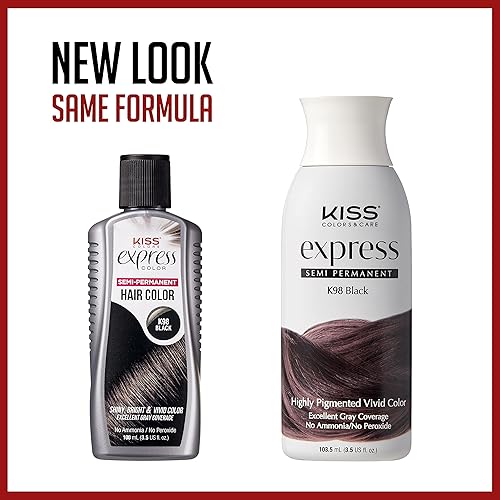 Miniatura 3 de Kiss Express - Tinte semipermanente para el cabello, 3.5 onzas líquidas de EE.UU. (1 paquete, verde bosque)