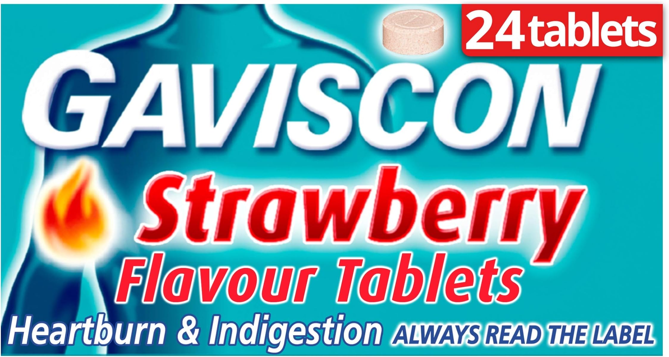 Gaviscon Original Strawberry Tablets