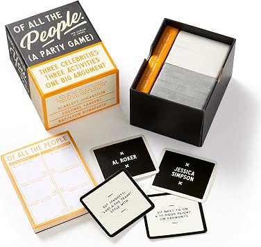 Brass Monkey of All The People Social Party Game with 450+ Game Card Prompts of Assigning Celebrities to Random Activities Inspired by Kiss Marry Kill, 2+ Players