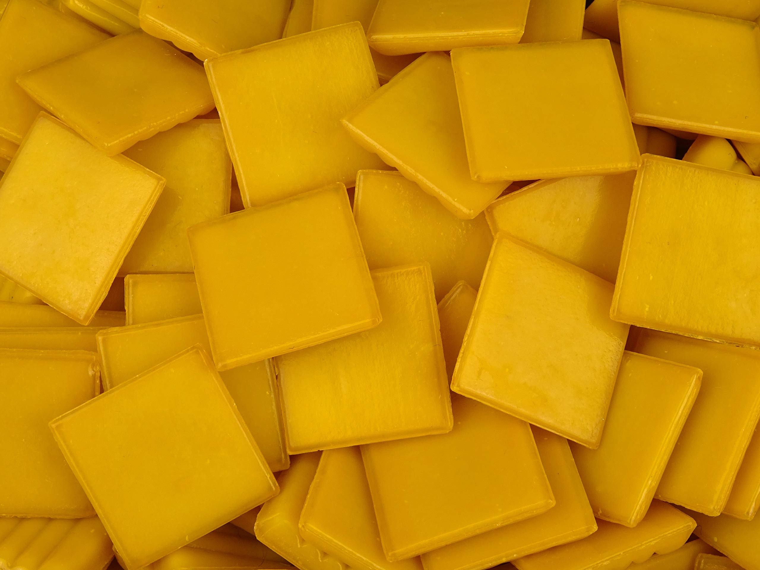 75 Pack Mottled Sun Yellow/Orange 20mm Vitreous Mosaic Tiles