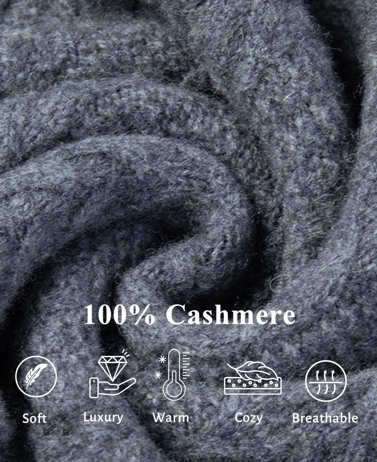 Maglione Uomo 100% Cashmere Girocollo Pullover Invernale in Maglia Elegante