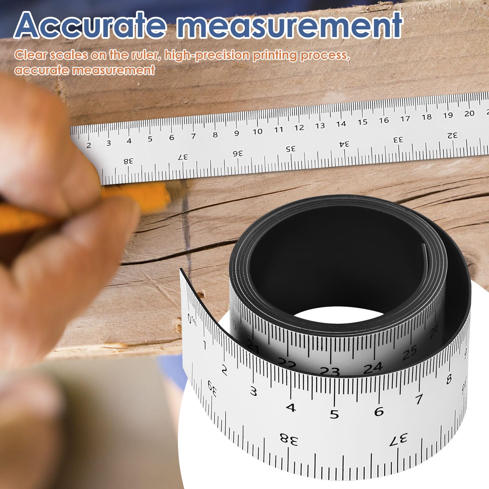 Magnetic Measuring Tape Relaxweex 2 Pcs 39.37 Inch Magnetic Ruler ...