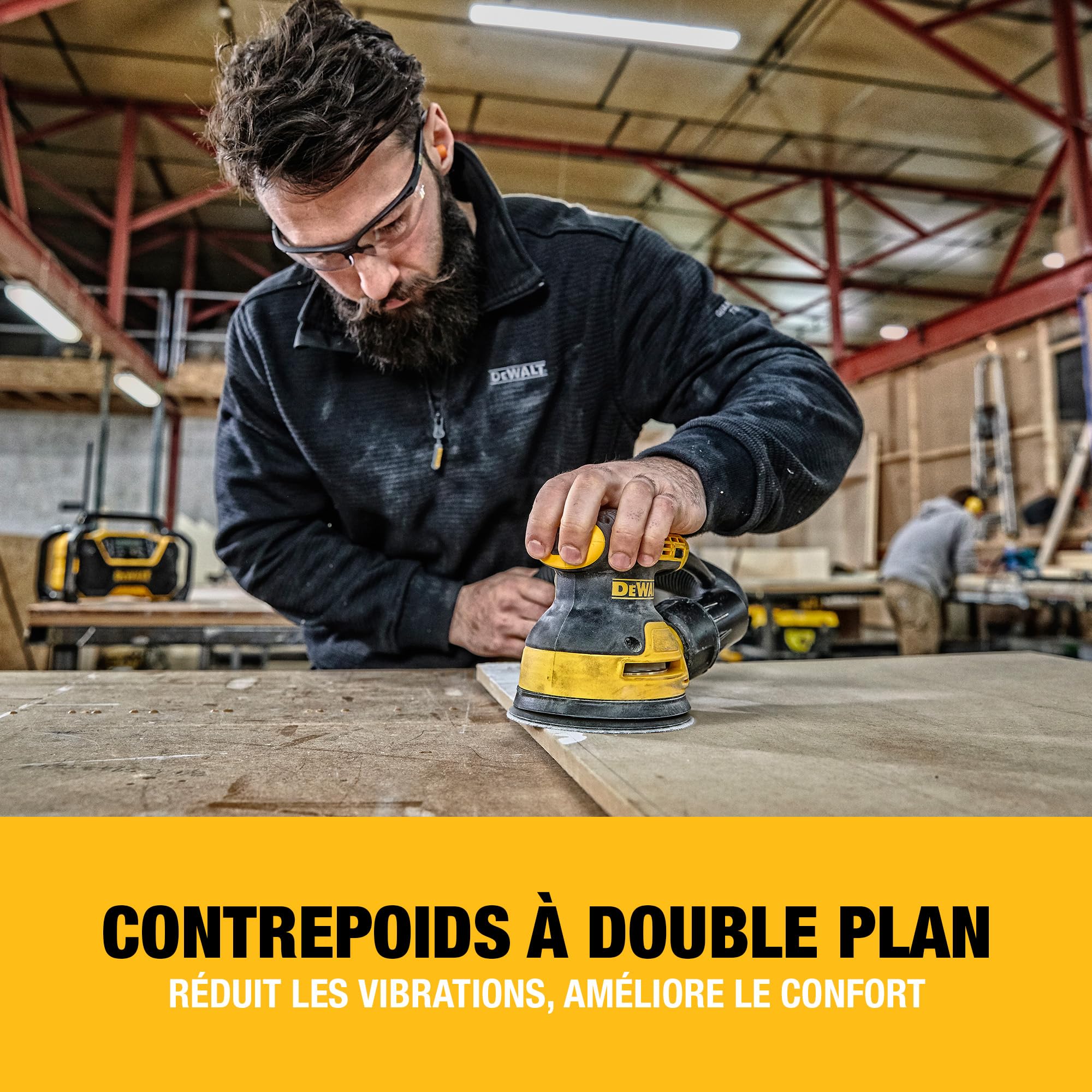 DEWALT Ponceuse excentrique filaire, 280W, 125 mm, DWE6423-QS