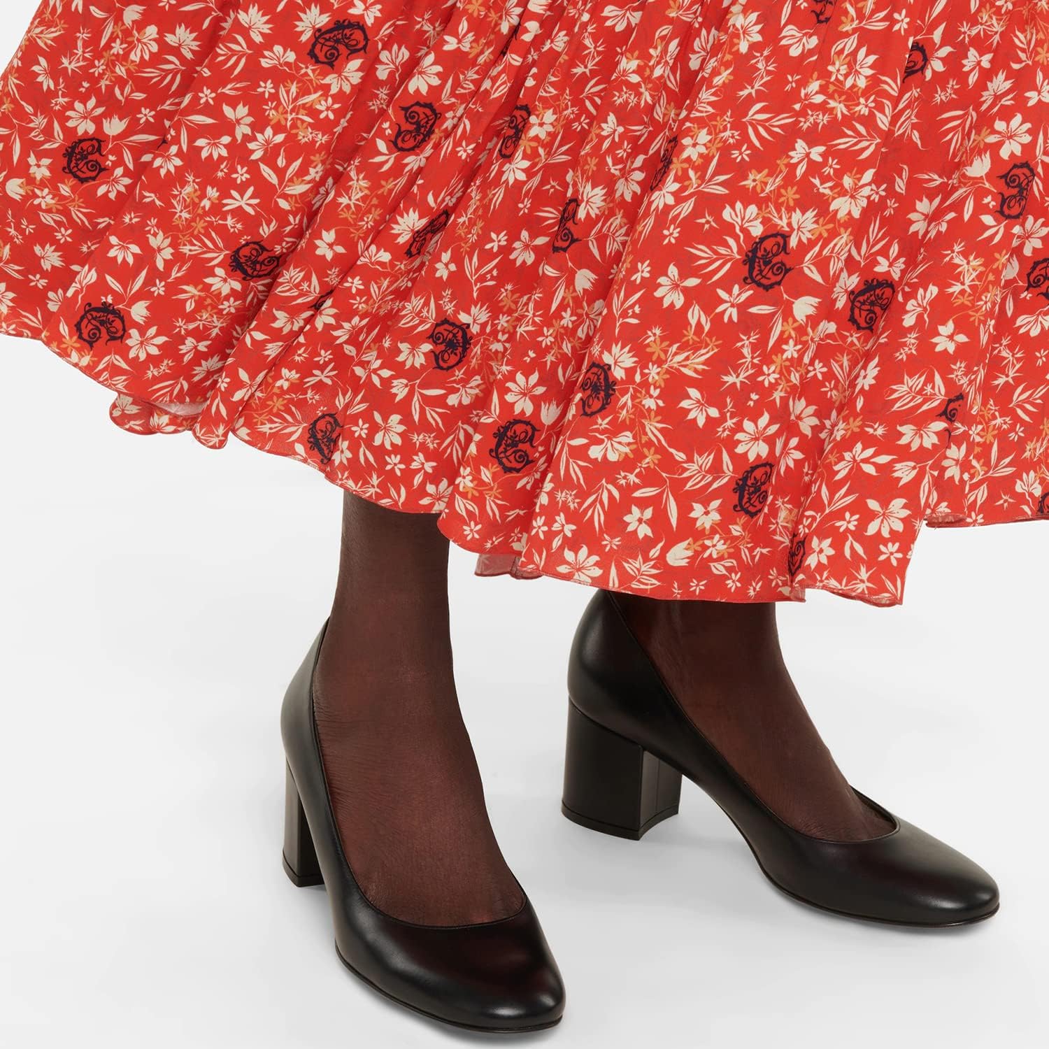 MOOMMO Black Suede Pumps Women Comfortable Chunky Block Heel Round Closed Toe Slip On 2 Inch Low Heel Dress Shoes Leather Classic Office Work Pumps Basic Shoes Lady Elegant Dressy Matte Black 6 M US - Image 2