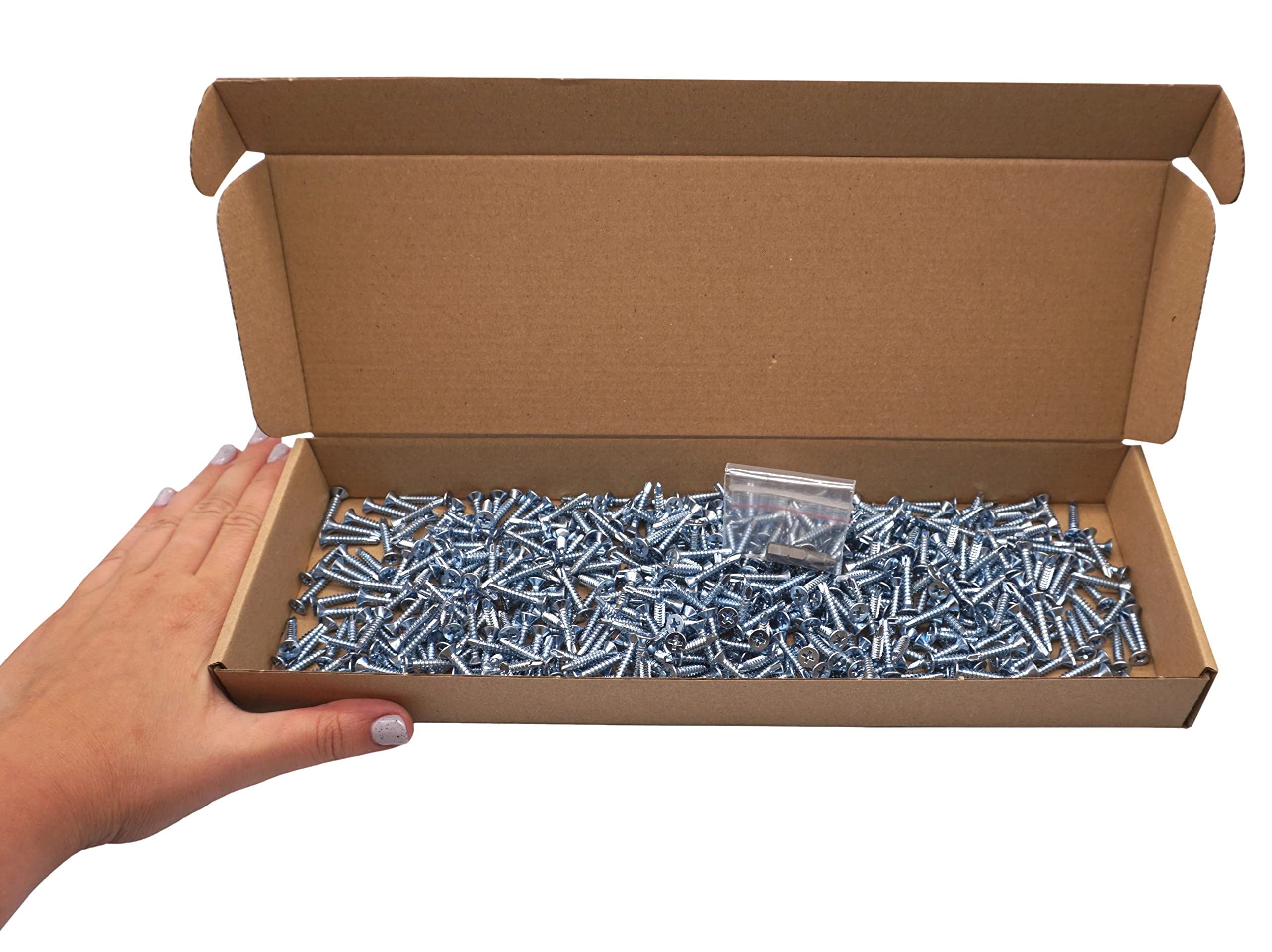 300 Tornillos Autoperforantes DIN 7504-K, 4.8x20 Mm, Con Arandela EPDM: Acero Galvanizado, Cabeza Hexagonal