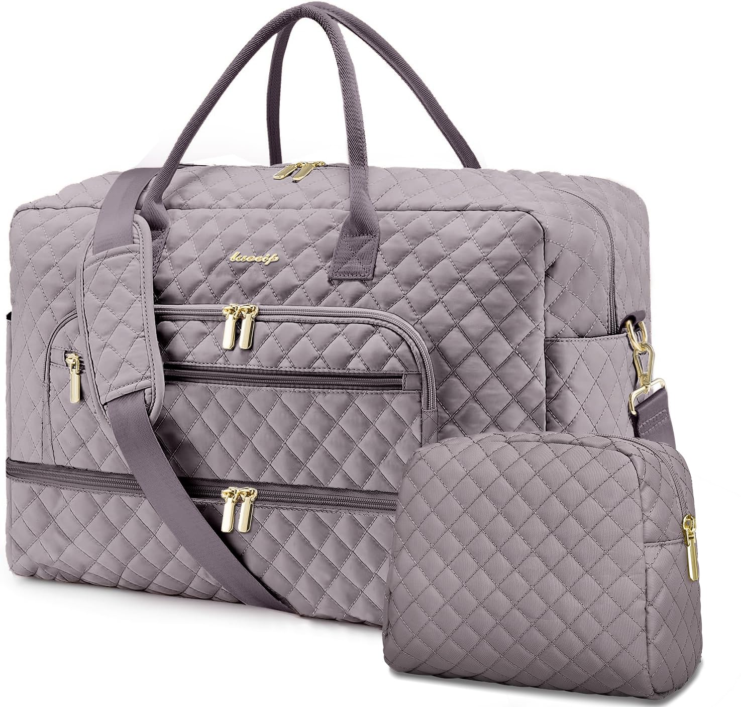 Travel Duffle Bag Weekender for Women - Carry-On Overnight Bag Personal Item Bag with Shoe Compartment & Wet Pocket Large Weekend Tote Bags with