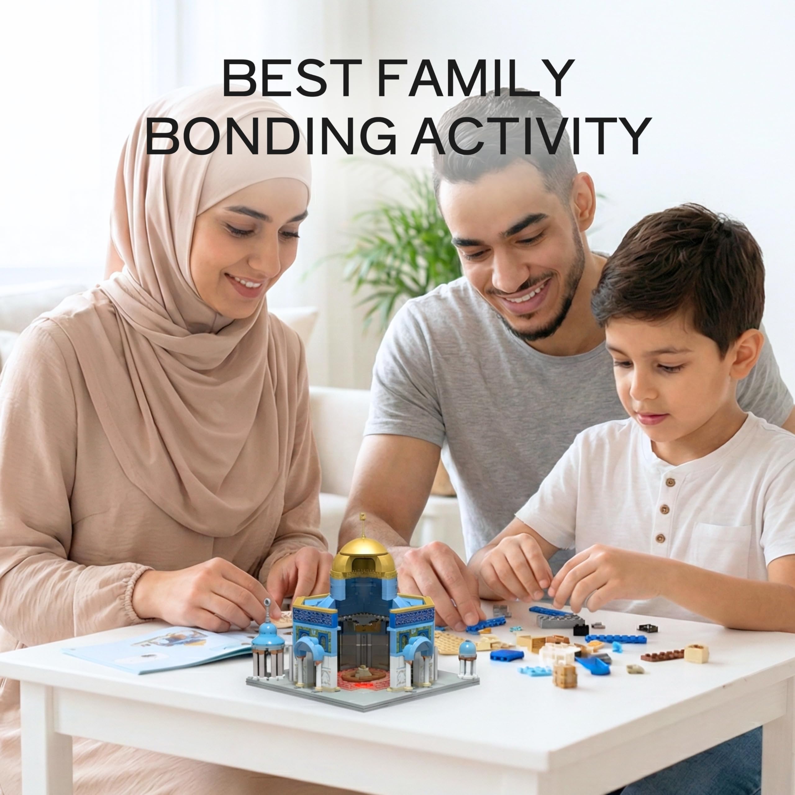 DEENBLOCKS by TAKVA | Blocs musulmans en dôme du rocher, Al Aqsa, briques Kaaba, Masjid, cadeau du Ramadan, jouet, cadeau du Hajj, jeu éducatif islamique pour adultes/familles/enfants/enfants