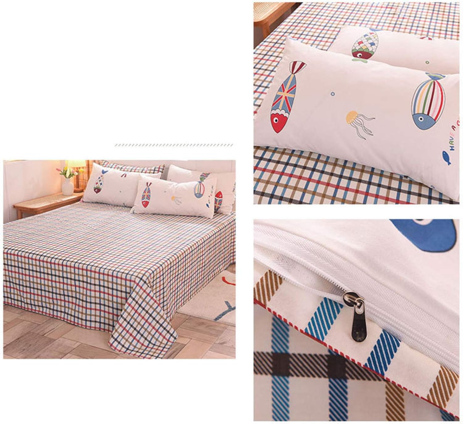 掛け布団カバー 4点セット 北欧調柄 掛け布団カバー シングル ダブル クイーン( 布団カバー 1点|シーツ 1点|枕カバー 2点 )6c12 掛け布団カバー 4点セット 北欧調柄 掛け布団カバー シングル ダブル