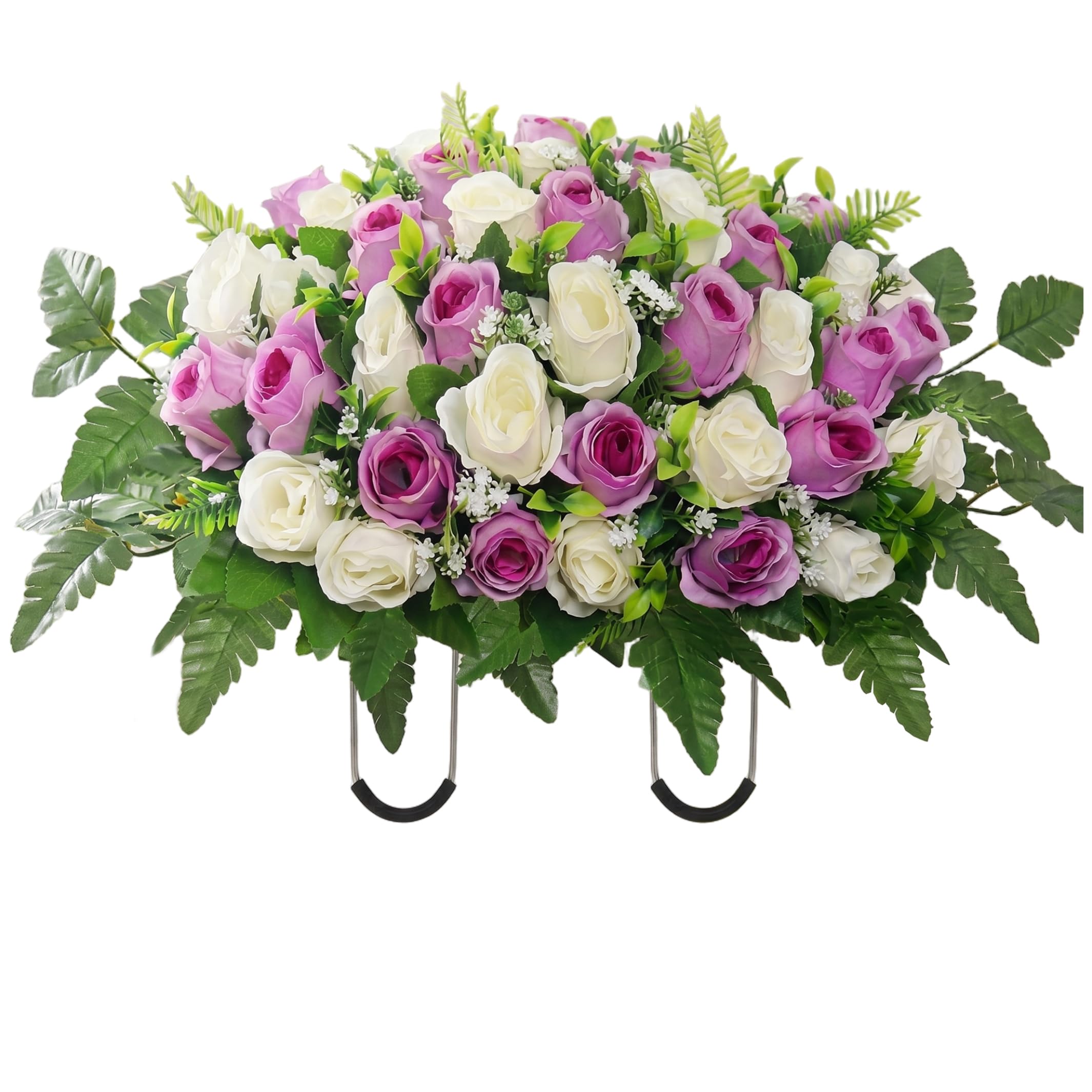 Decoraciones de cementerio para tumbas en aniversarios y Todos los Santos