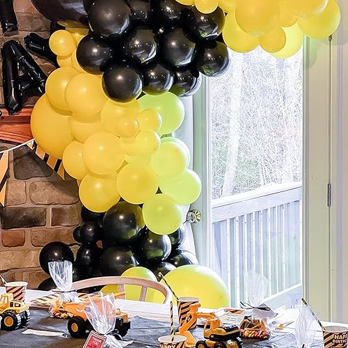 Miniatura 7 de RUBFAC 87 globos negros de diferentes tamaños de 18, 12, 10, 5 pulgadas para arco de guirnalda, globos de látex negro de alta calidad para fiesta de