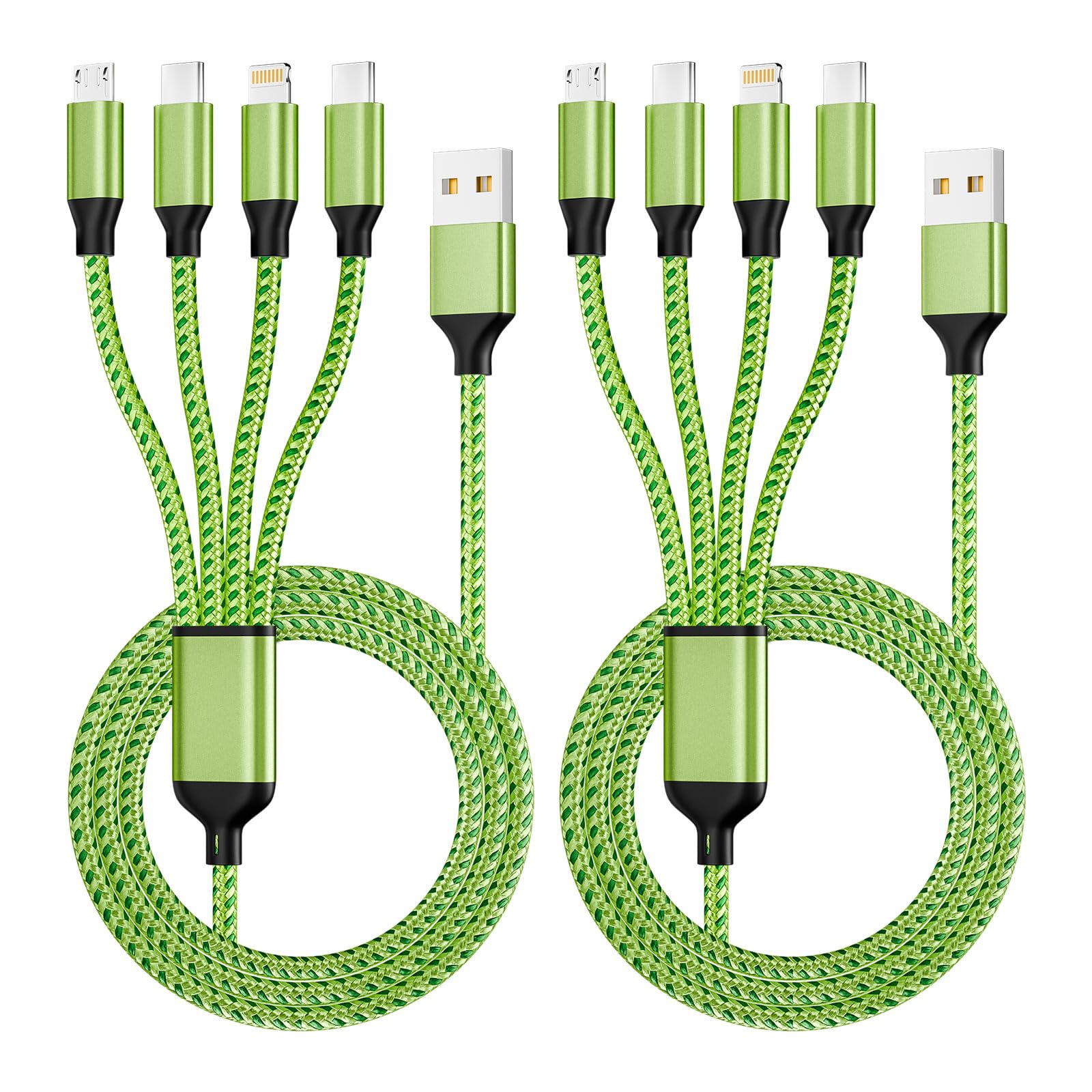 4 in 1 Dual Type C Multi Charging Cable, Charging Cord for Multiple Devices | 2 Pack 5FT…