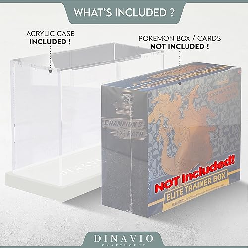 Miniatura 7 de Elite Trainer - Caja de acrílico para exhibición, estuche de Pokémon para ETB, tarjetas no incluidas, caja magnética acrílica de alta calidad con