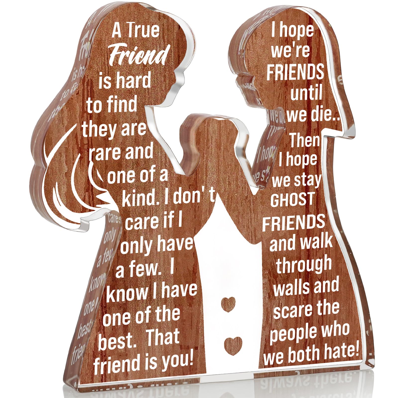 Friend Birthday Gifts for Women Friendship Best Friend Valentines Ideas Soul Sister Female Bestie BFF, Mothers Day Christmas Unique Gifts Friends Forever Inspirational Cheer up Thank You Friend Plaque