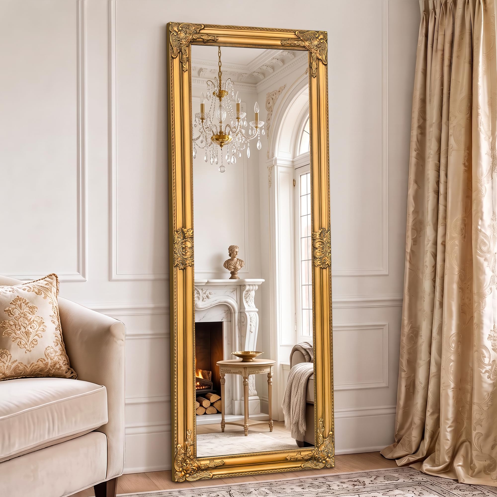 TRAHOME Vintage Full Length Baroque Mirror