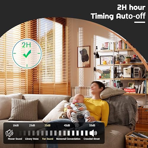 Miniatura 5 de PUNSOKO Ventiladores de techo de perfil bajo con luces ventilador de techo enjaulado de níquel cepillado con montaje empotrado moderno ventilador de