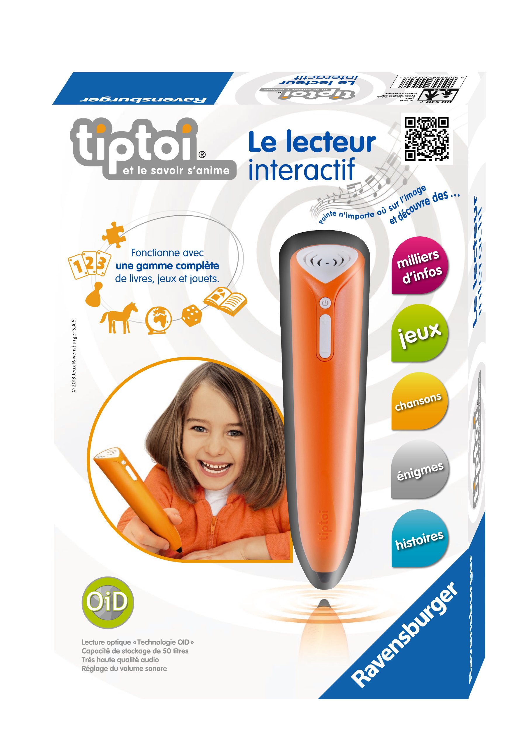 Ravensburger - 00530 - Jeu Éducatif Électronique - Tiptoi - Lecteur Interactif
