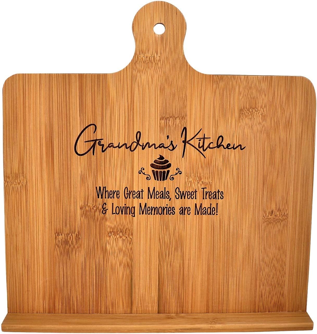 Promo 40% OFF Grandma Recipe Cookbook Holder Stand Gift - Custom Engraved Bamboo Cutting Board Foldable Chef Easel Metal Hinges Kickstand iPad Tablet Compatible Christmas Birthday Kitchen Decor Design (10.25x10.25) New Deal Grandma Recipe Cookbook Holder Stand Gift - Custom Engraved Bamboo Cutting Board Foldable Chef Easel Metal Hinges Kickstand iPad Tablet Compatible Christmas Birthday Kitchen Decor Design (10.25x10.25)