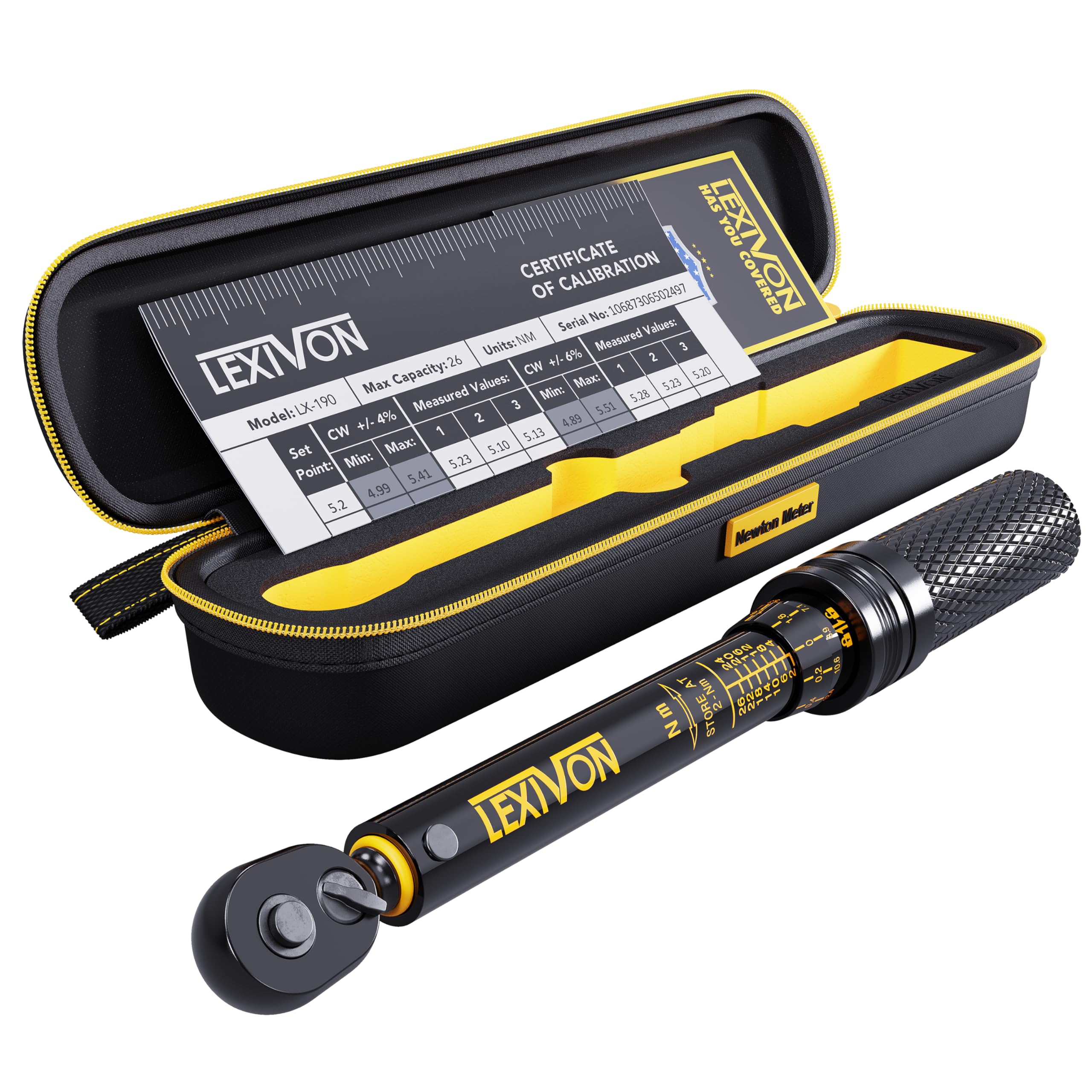 LEXIVON Bike Universal Lug Wrench 1/4-Inch Drive, Newton