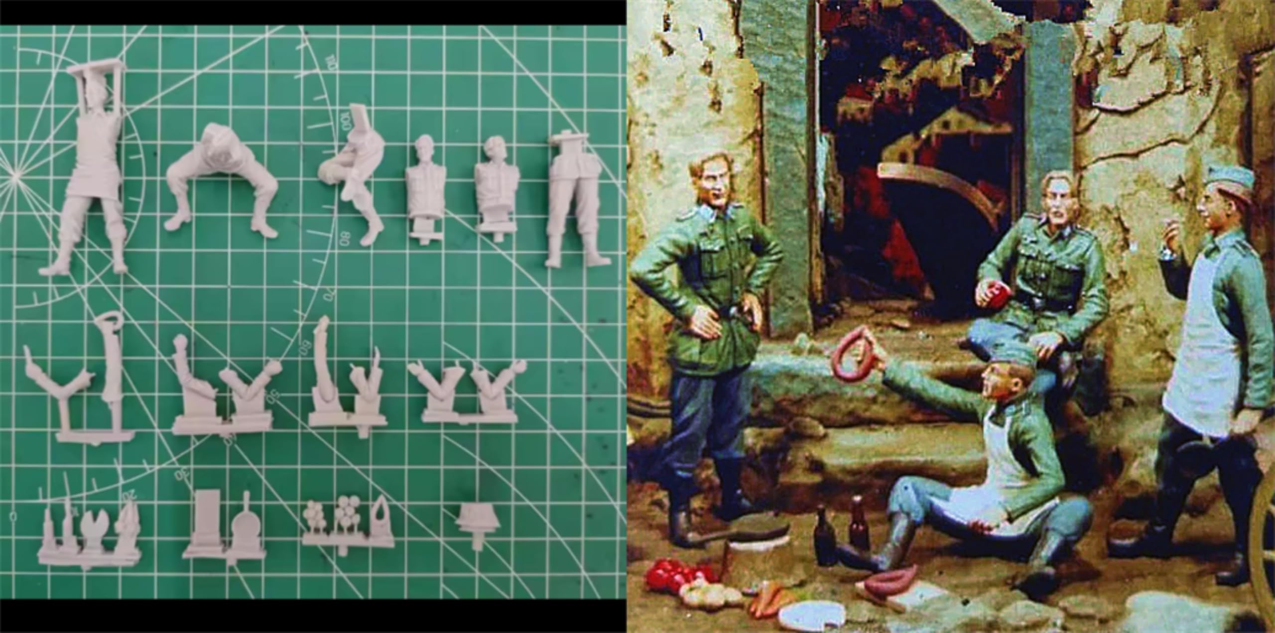 1/35 Kit de Modelo de Resina de Soldado alemán de la Segunda Guerra Mundial sin Pintar ni ensamblar (4 Figuras) //7T4k0j2