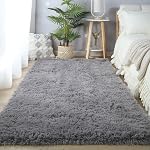 CAIYUECS Shag Area Rug for Living Room: Large Soft Plush Grey Rugs for Bedroom Living Room - Non Slip Modern Shaggy Fuzzy Floor Carpet （9x12 Feet Tie-Dyed Light Gray）