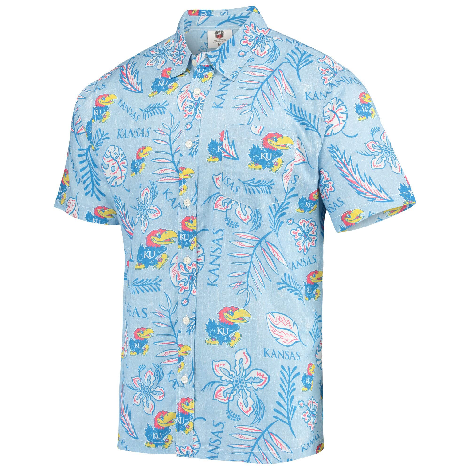 Mens College Hawaiian-Vintage Floral Button Down Shirt