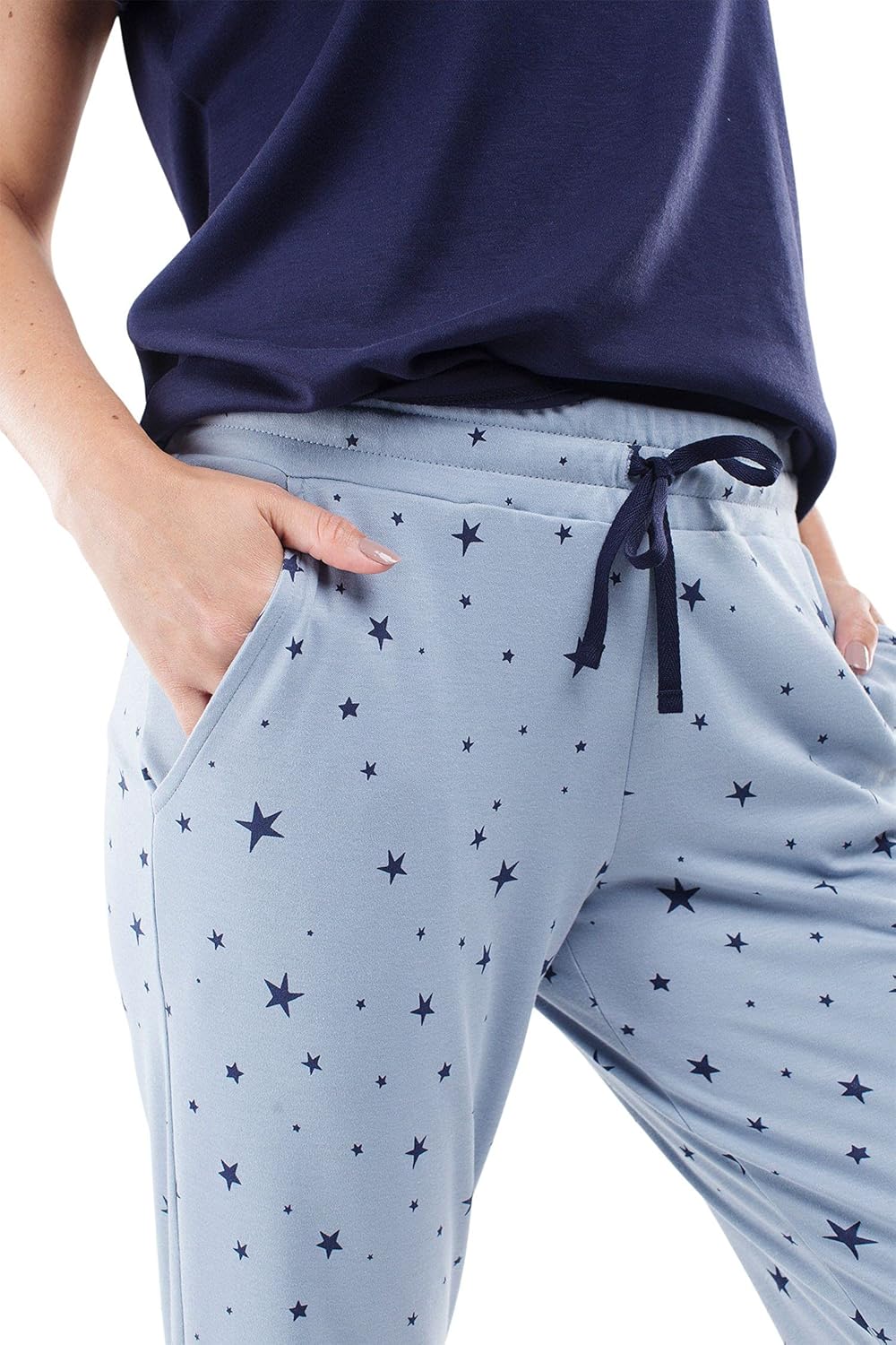 jijamas Incredibly Soft Pima Cotton Women's Pajamas Set - Capri