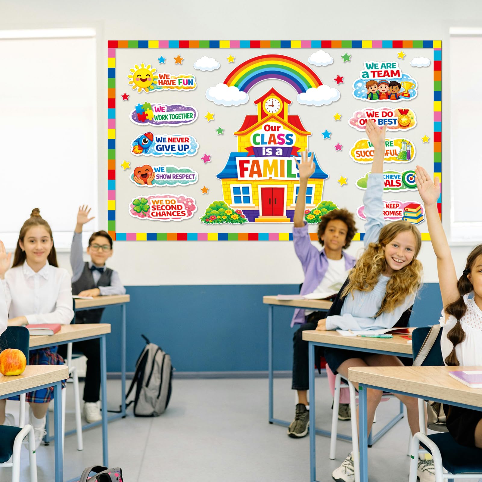 Décorations de tableau d'affichage de la rentrée scolaire pour la salle de