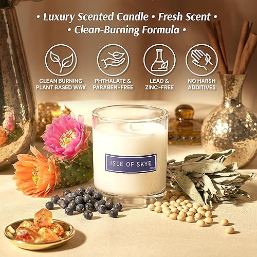 Miniatura 4 de RM - Velas perfumadas de lujo para el hogar, Isle of Skye, cera de soja de 9 onzas, velas de soja en tarro para aromaterapia perfumada en el hogar,