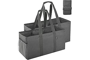 Finnhomy, 84-Liter Giant Utility Totes (2-Pack) - XL Foldable Tear-Resistant Oxford Fabric Grocery Bag