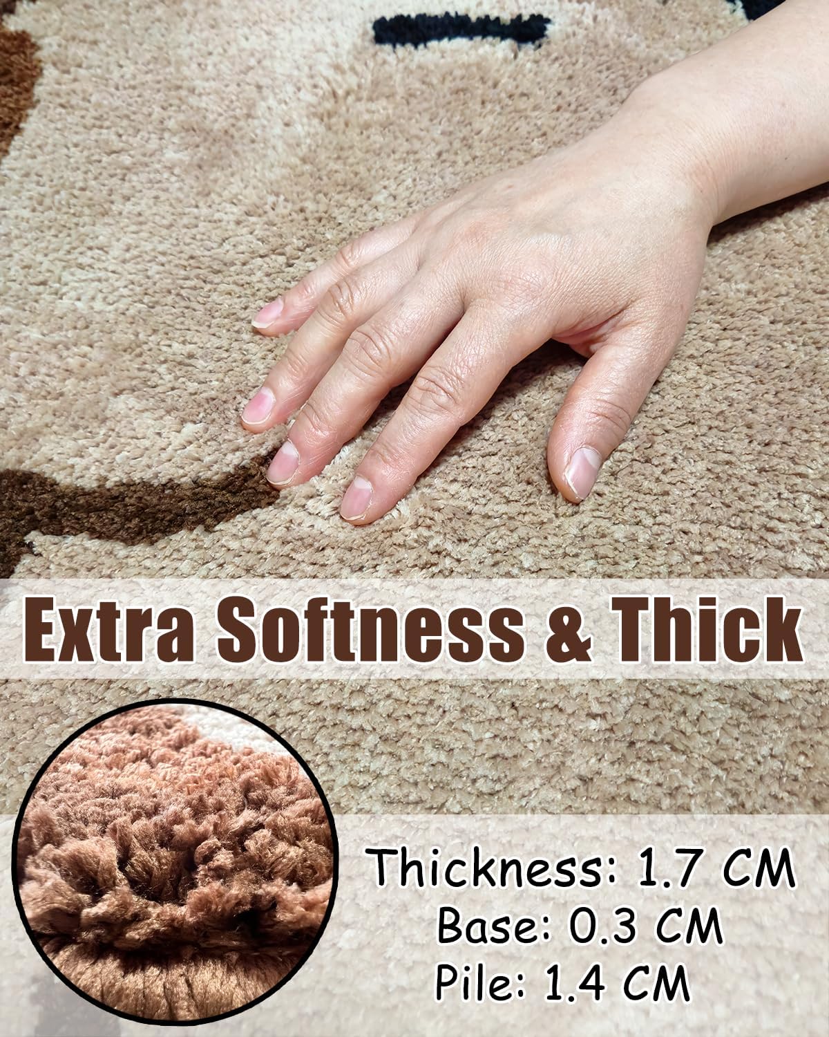 Cute Capybara Bathroom Rug – Soft Absorbent Animal Bath Mat for Kids and Adults – Funny Cartoon Water Absorbent Mat for Shower, Tub, or Sink – Non-Slip, Quick Dry – 23.5 x 23.5 Inch