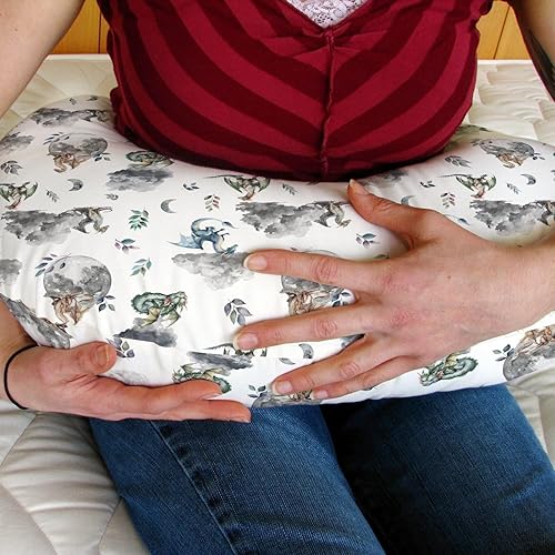 Miniatura 3 de Fundas de almohada de lactancia de dragones de acuarela para niños y niñas, diseño de alas de dragón de cuento de hadas, fundas de lactancia para