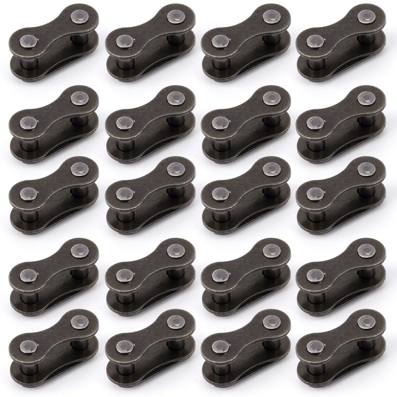 20pcs Bike Chain Master Links for Bicycle Missing Link, Alloy Quick Release Chain Connector Links for Single Speed Bike Chains Repair Accessories and Replacement Fits Various Models