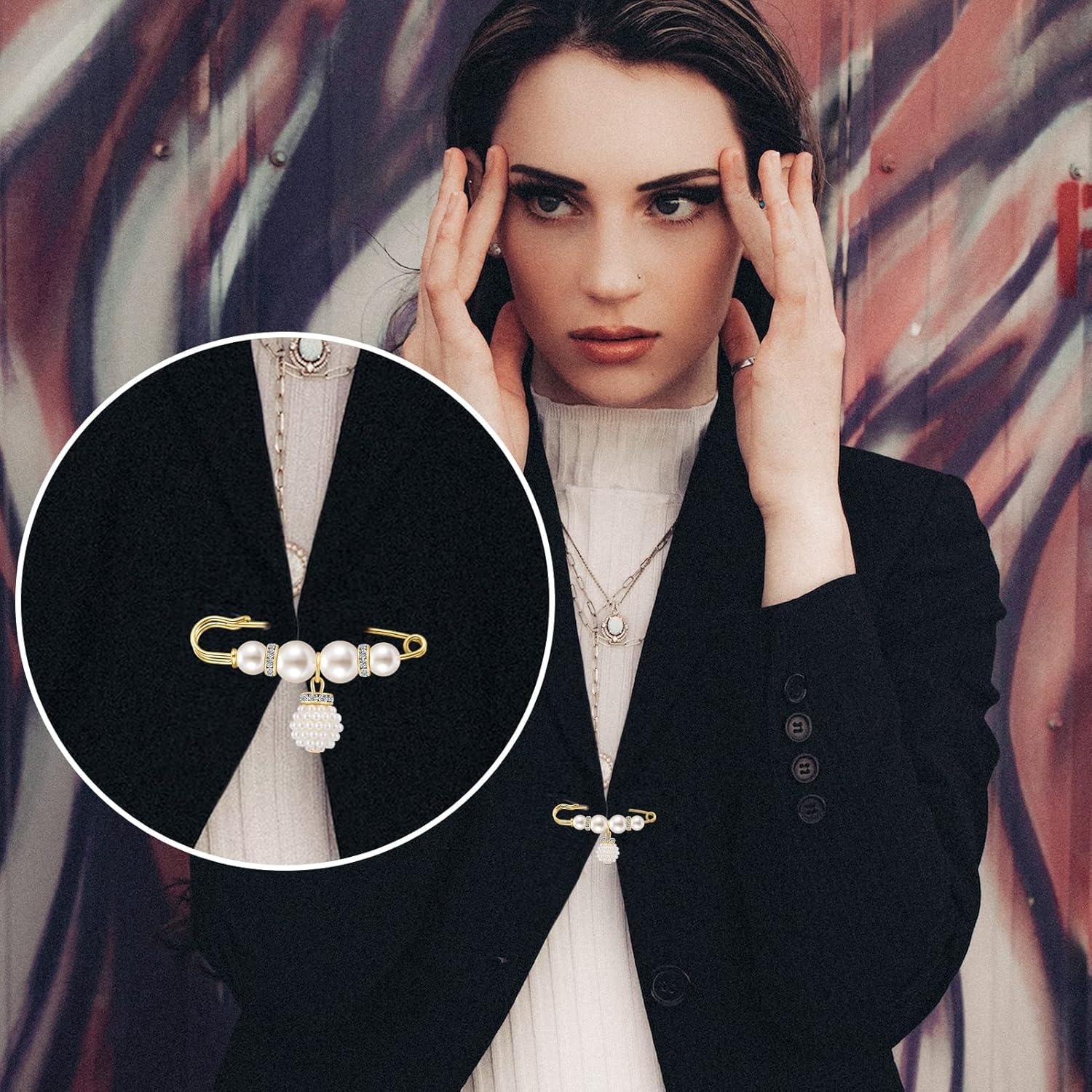 YUPPIN Pearl Brooch Pin Set – Sweater Shawl Clips, Neckline Safety Pins, and Faux Rhinestone Brooches for Women’s Dresses, Skirts, Pants, and Clothing Accessories 5 81YNBOlXFQL. SL1500